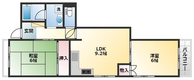 ジョイフル赤羽(2LDK/2階)の間取り写真