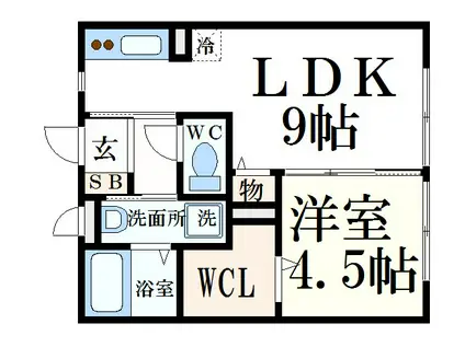 コンフォート双葉(1LDK/2階)の間取り写真