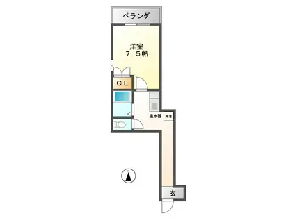 スターハイツ ONE(1K/3階)の間取り写真