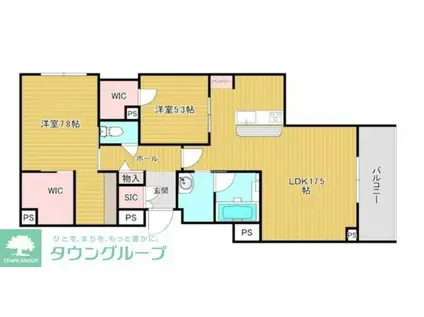 HYGGE(2LDK/2階)の間取り写真