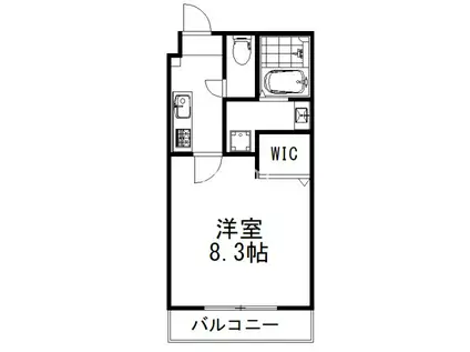サクシード伏見京橋2ND(1K/4階)の間取り写真