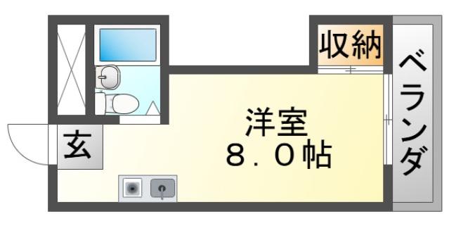 ファイブいとや(ワンルーム/3階)の間取り写真