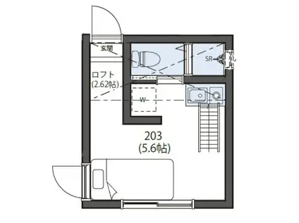 SIESTAVILLA上鷺宮の杜 イースト棟(ワンルーム/2階)の間取り写真