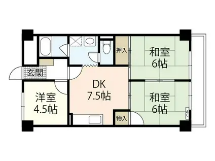 リラティブ古江(3DK/3階)の間取り写真