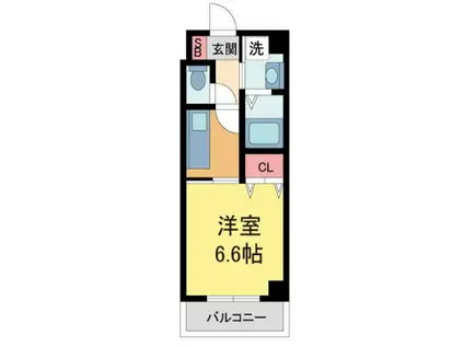 グランデトワールIII(1K/4階)の間取り写真