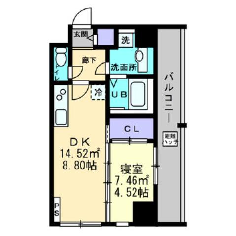 ALOFT(1LDK/10階)の間取り写真