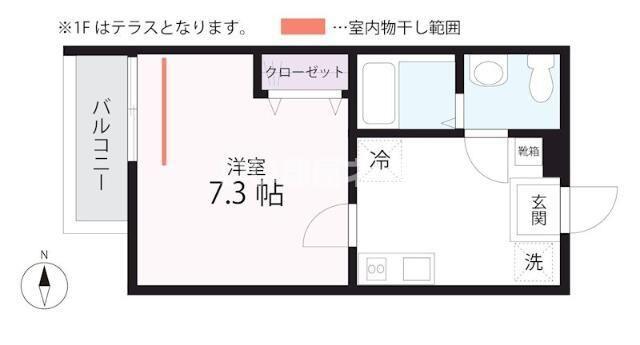QUIET CRAB HOUSE 鎌倉サーフ(1K/2階)の間取り写真