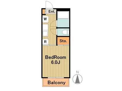 一水園大塚ハイツ(1K/1階)の間取り写真