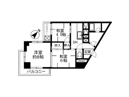 八王子はざま(3DK/11階)の間取り写真