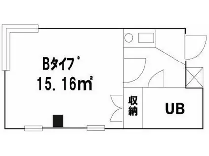 グランハイツI(ワンルーム/2階)の間取り写真
