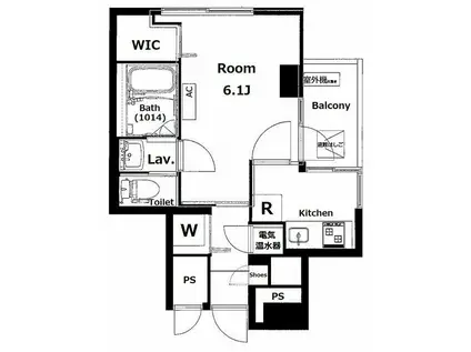 ガラ・シティ金町(ワンルーム/4階)の間取り写真