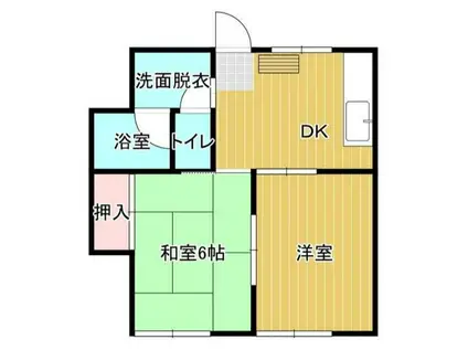 コーポサンガーデン(2DK/2階)の間取り写真