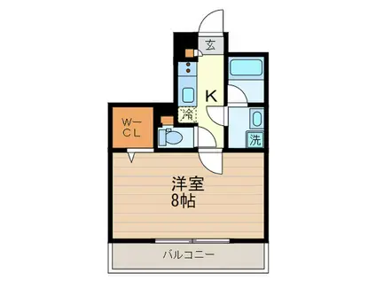 PASSIONE(1K/4階)の間取り写真