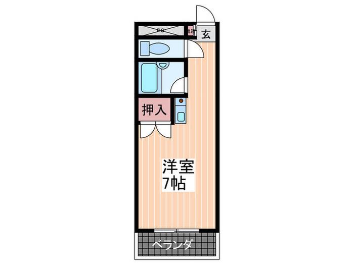 グランコートY(ワンルーム/3階)の間取り写真