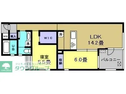 ソネット東船橋(2LDK/1階)の間取り写真