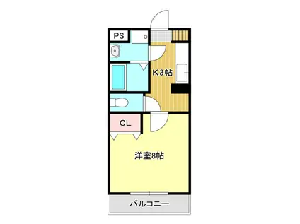 アイフォレスト(1K/1階)の間取り写真