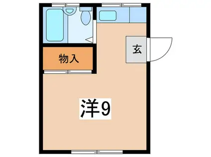 善行ハイム(ワンルーム/1階)の間取り写真