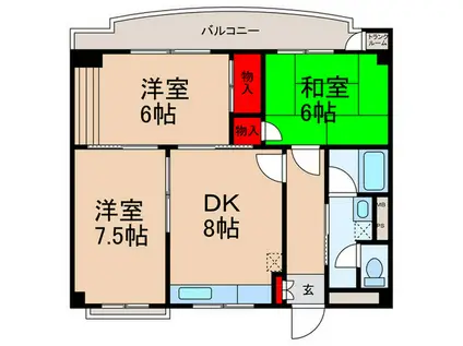 レスポワール志木(3DK/3階)の間取り写真