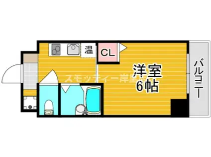 ビジタル丸山通5(1K/4階)の間取り写真