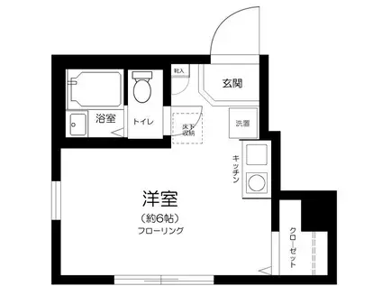 ウィンズ・パレ西落合(ワンルーム/1階)の間取り写真