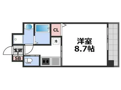 フォレストグレイス城東京橋I(1K/11階)の間取り写真