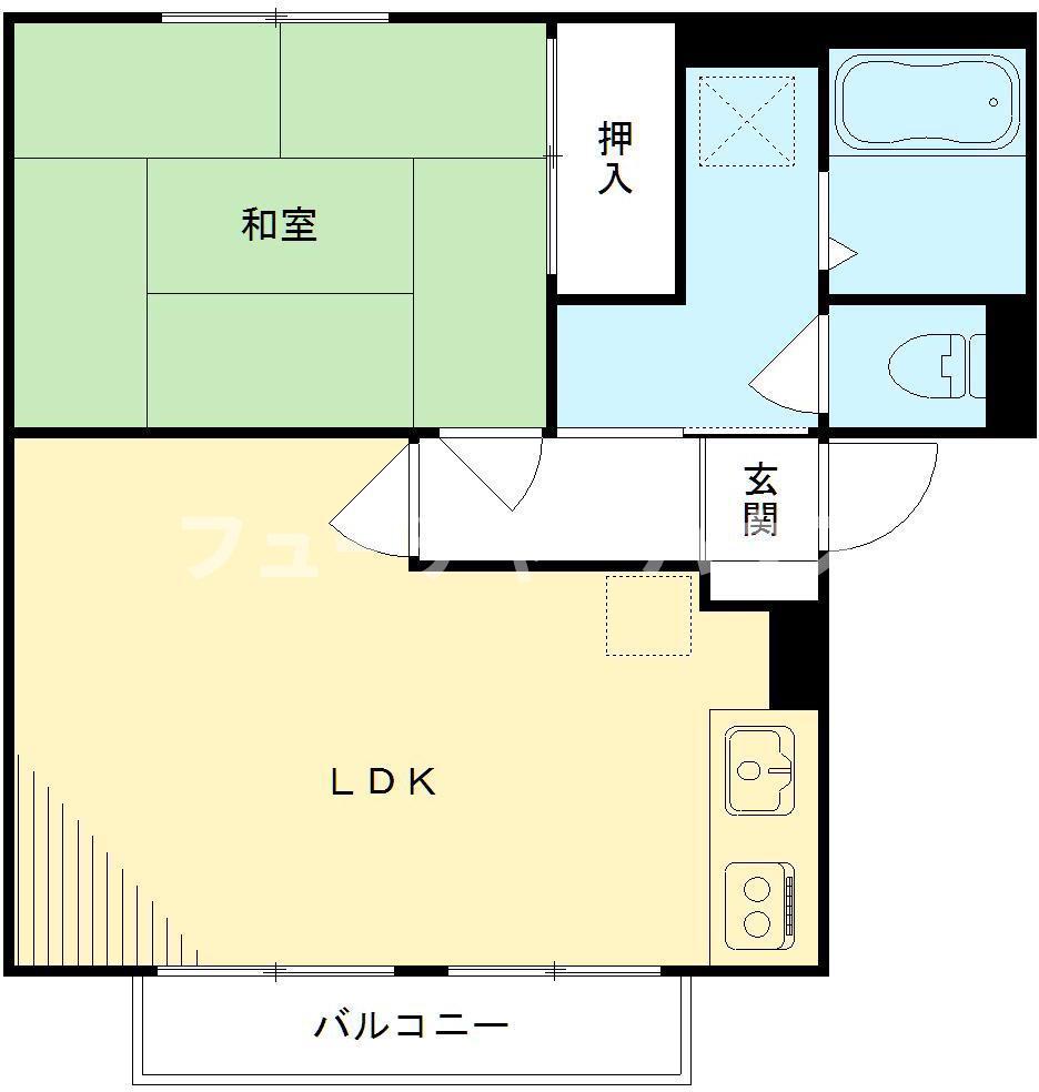 グリーンヴィラA(1LDK/1階)の間取り写真