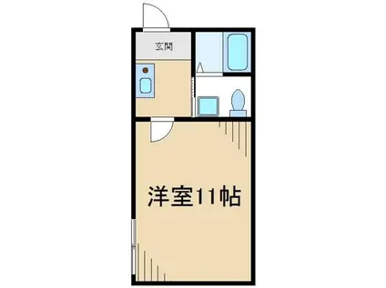 メゾンブランシュ(1K/1階)の間取り写真