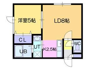 プレーヂオ31(1LDK/2階)の間取り写真