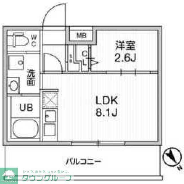 ALIVIS本八幡(1LDK/5階)の間取り写真