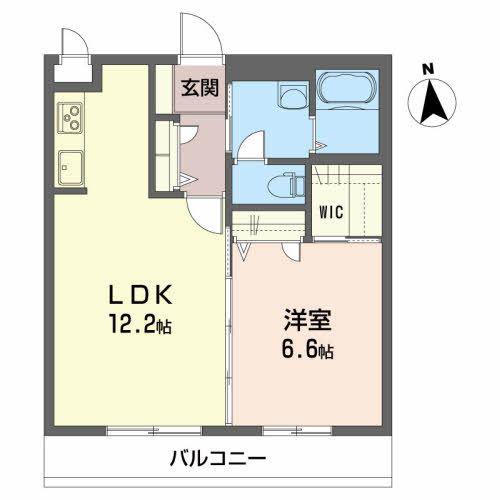 メゾンマスト南白土(1LDK/2階)の間取り写真