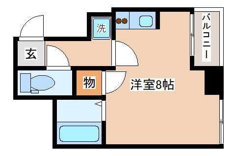 平野エスペランス(1K/2階)の間取り写真