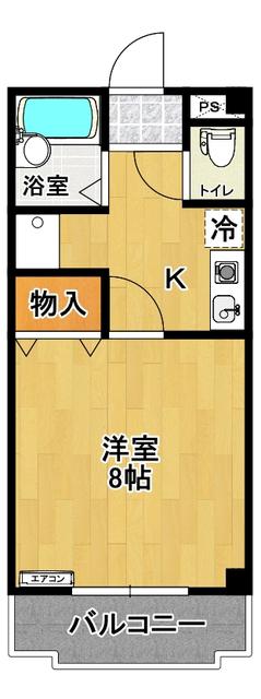 メゾン・ド・ミュール(1K/2階)の間取り写真