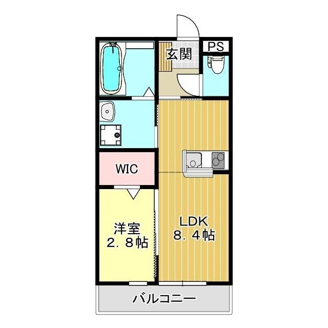 グランドゥール壱町田(1LDK/1階)の間取り写真