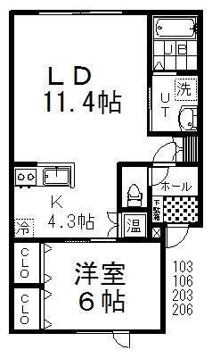 STIER(1LDK/1階)の間取り写真