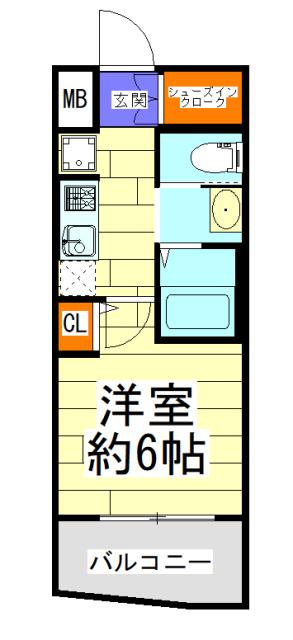 エステムコート梅田茶屋町IIIネクスタ(1K/3階)の間取り写真