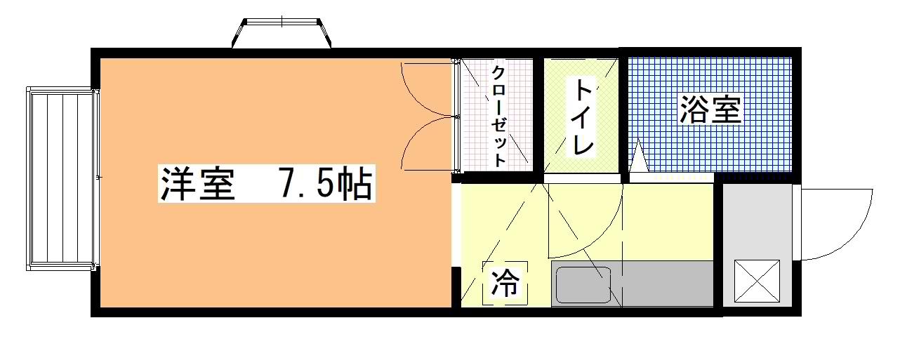 第一メゾン青山(1K/2階)の間取り写真