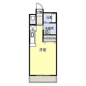 エグゼス(ワンルーム/4階)の間取り写真