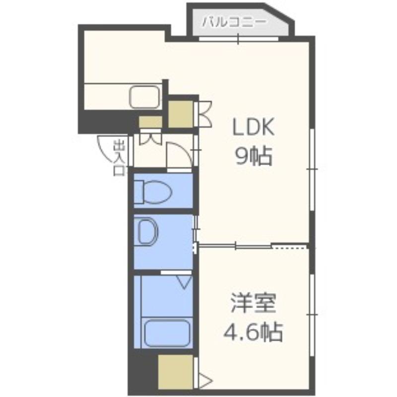 MEDIOANDES(1LDK/2階)の間取り写真