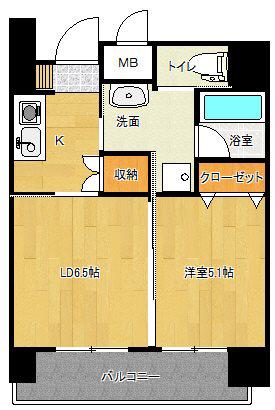 ヒルズ乃木坂(1LDK/9階)の間取り写真