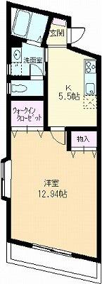 キララ25(1K/1階)の間取り写真