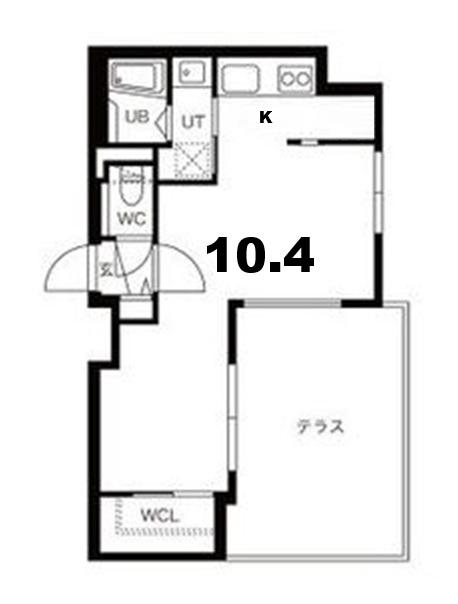 ブランコ新札幌(1K/1階)の間取り写真