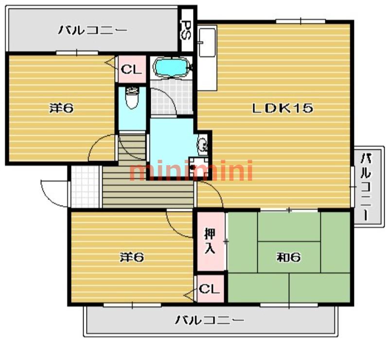 リュミエール(3LDK/3階)の間取り写真