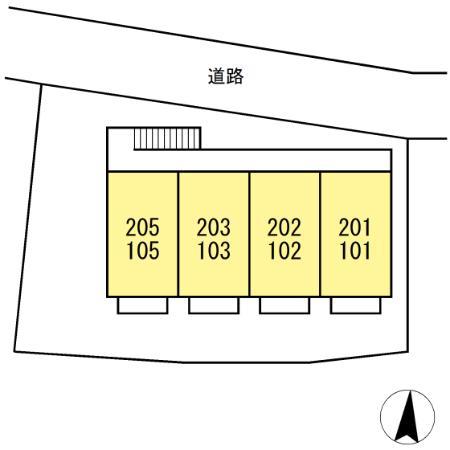 テールポワール(1K/2階)の間取り写真