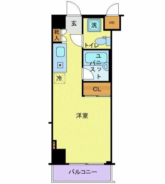 ラ・シード妙蓮寺(ワンルーム/4階)の間取り写真