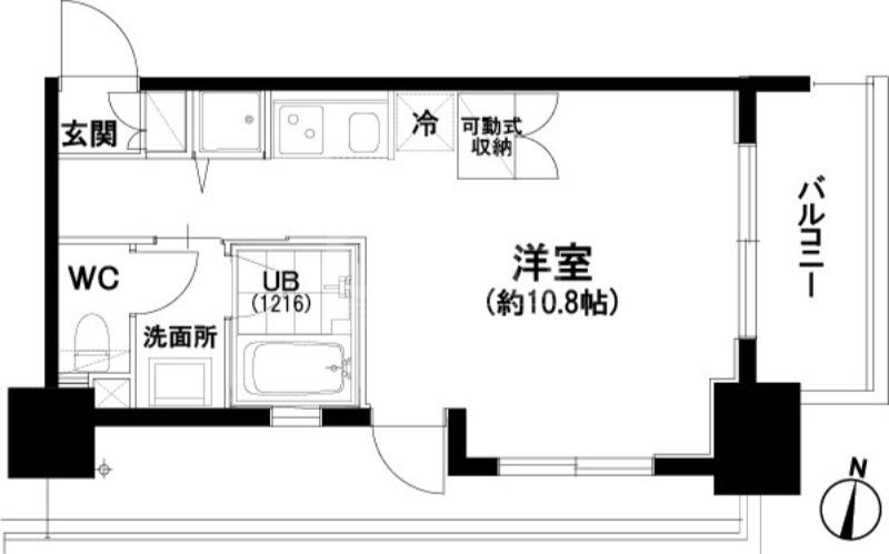 西新ROOMS(ワンルーム/3階)の間取り写真