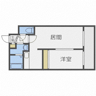 フェアモント山の手(1LDK/1階)の間取り写真