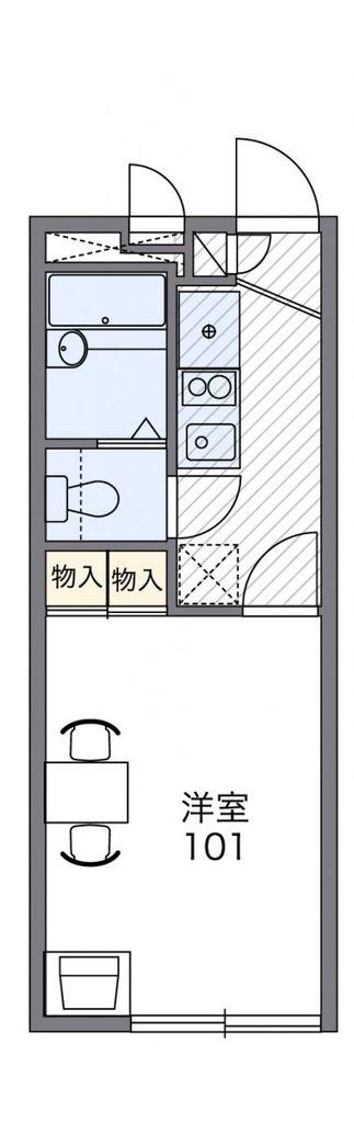 レオパレスリヴェールIII(1K/2階)の間取り写真