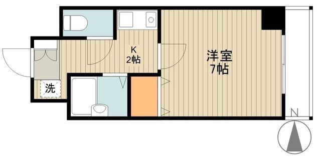 M-10 (1K/3階)の間取り写真