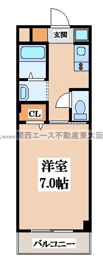 エパック昭和町(1K/2階)の間取り写真