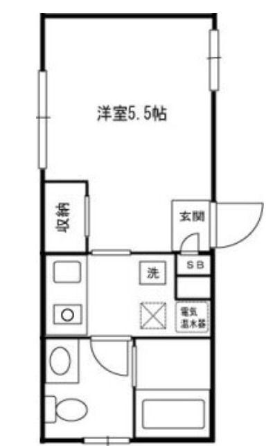 コンポジット中野(1K/2階)の間取り写真